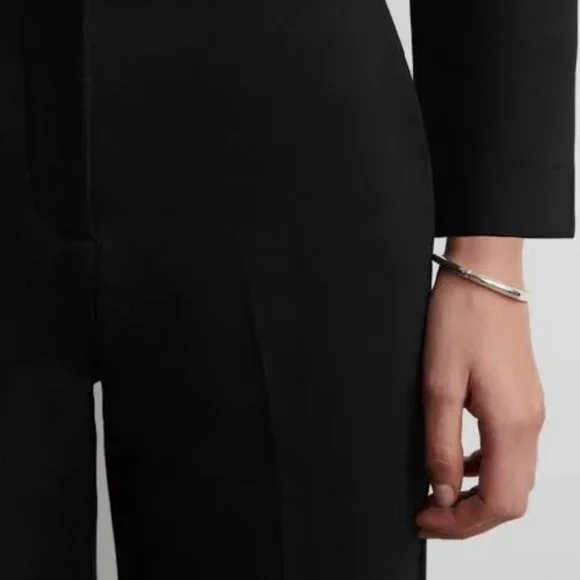 COS Fluid Tailored Black Trousers NWT Size 44 Minimal Wide Leg Pants - Picture 3 of 5